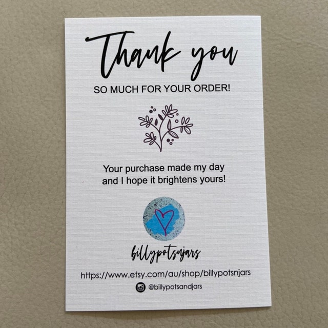 Thank you for your Order Cards | Order Note Cards | Custom