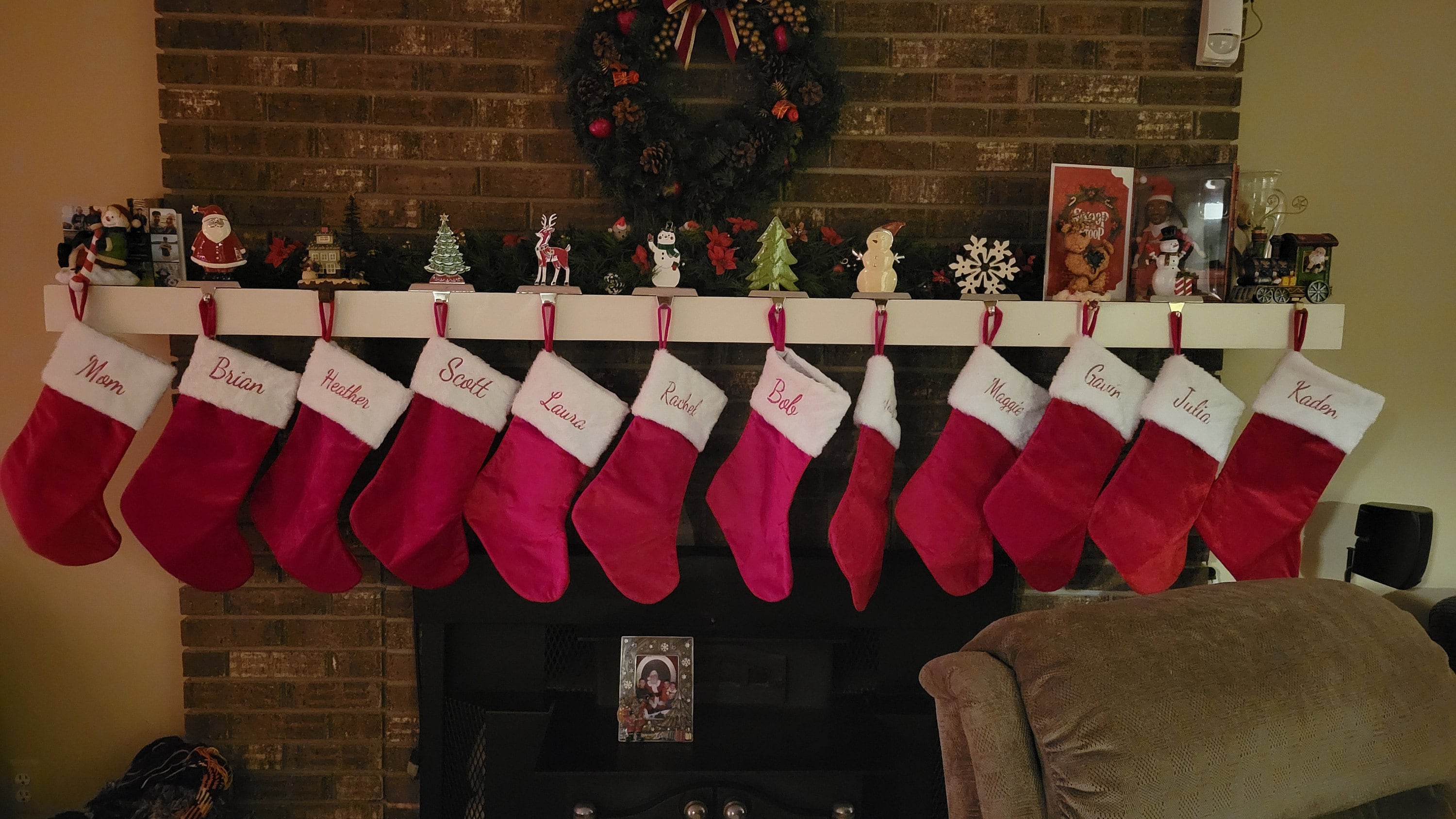 Personalized Embroidered Christmas Stocking with Name,Custom Christmas Stocking,Hand-Stitched Festive Gift,Christmas Keepsake,Tradition Sock