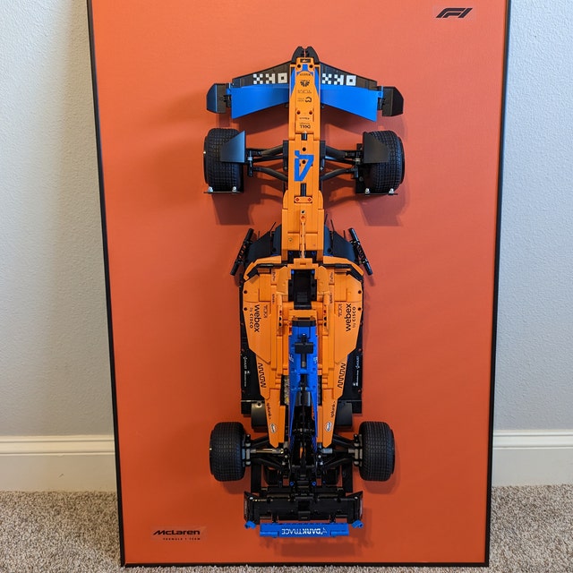 Classic Leather Wall Mount Display for LEGO Technic Mclaren Orange LEGO Car Frame Lego Frame Lego Mclaren 42141 Etsy