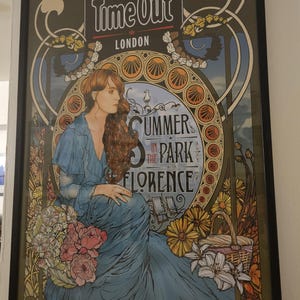 Florence and the Machine Poster: Art Nouveau Indie Music Decor - Etsy