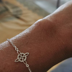 JERWLI Bracciale Con Nodo Di Strega In Argento Sterling 925 | Gioiello Protettivo Contro Le Energie Negative | Confezione Regalo E Panno Incluso | 17 Mm