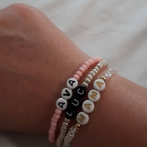 Stackable name bracelets Clearance