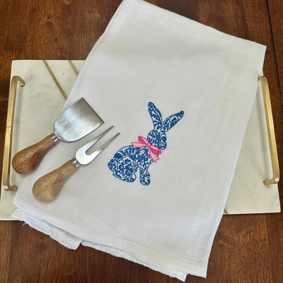 Chinoiserie Rabbit Bow 4inch Machine Embroidery Design Digital Download ...