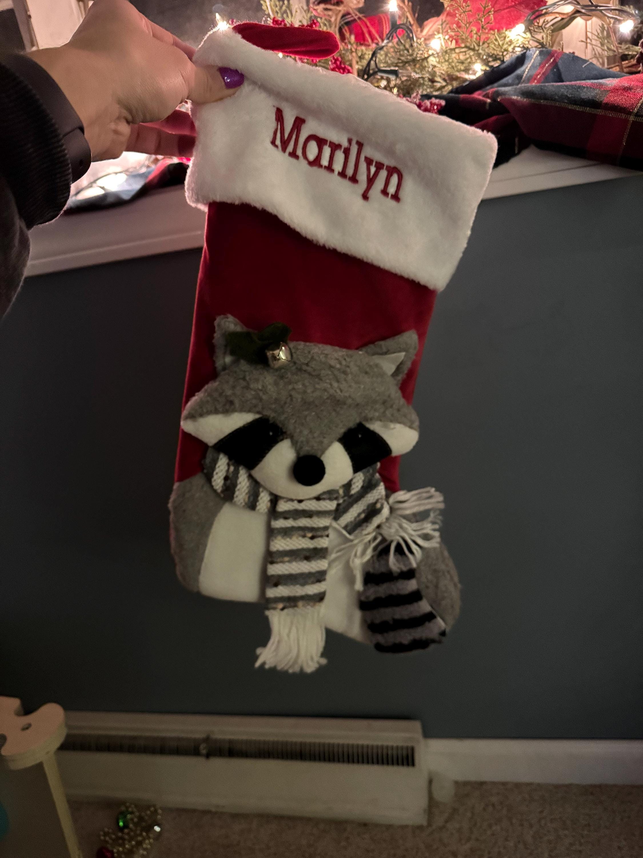 Personalized Christmas Stocking-Plush Stocking-Holiday Décor-Embroidered Name-Family Stockings-3D Plush Character- 6 Characters Available
