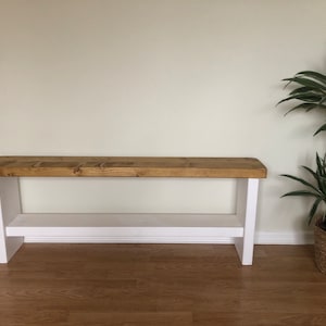 Solid Wooden Bench Seat Storage Unit Table - Etsy UK - United Storage Bench Seating