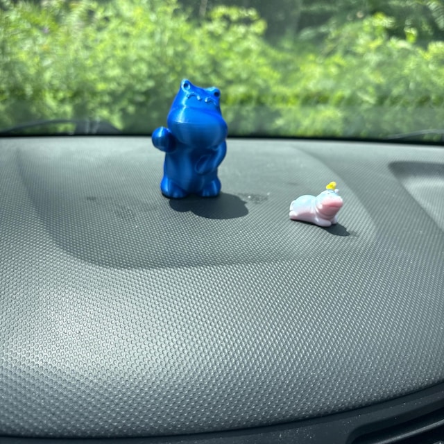 Hippo Car Dashboard Decor, 6PCS Mini Cute Figurines Resin Vehicle Rear View