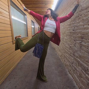 Velvet Bell Bottoms,festival Clothing, Velvet Flares, Hippie