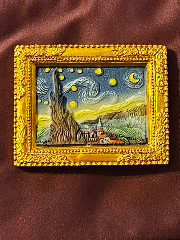 World famous paining kitchen refrigerator magnets painting 3D