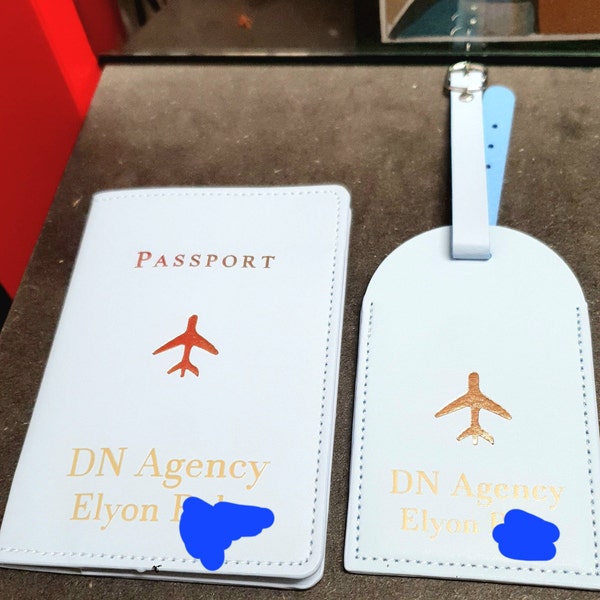 Button Corner PU My First Passport & Luggage Tag Set With Metal Teddy Icon Pink CG988P, 200 G