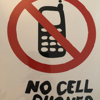 No Cell Phones Print, No Cell Phones Poster, No Cell Phones Wall Sign - Etsy