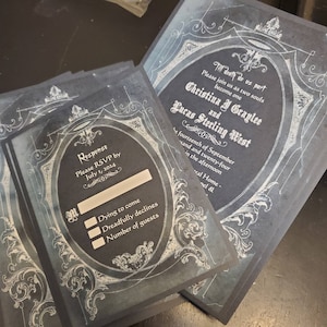 Halloween Invitation, Goth Halloween Party Invitation, Printable Spooky ...