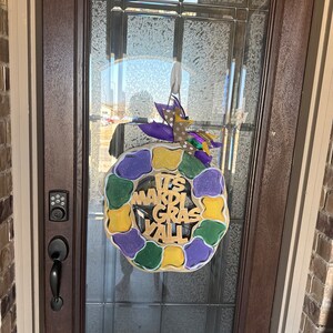 Mardi Gras Crown Door Hanger main image 1