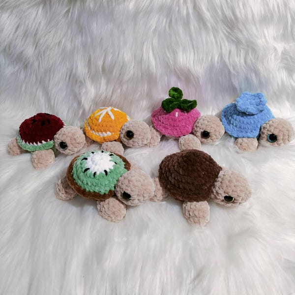 Crochet Turtle Removeable Shell Crochet Fruit Turtle Removable Shell Pattern Part 1 Beginner Friendly ...