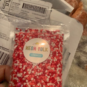 Sprinkles - Mini Heart Sprinkles in Red, White and Pink - 3