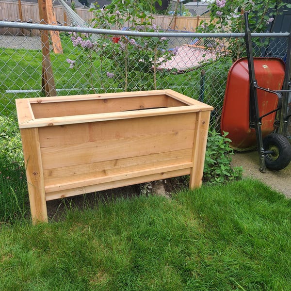 DIY Cedar Raised Garden Bed Plans: Elevated Planter Box (PDF Plan) - Etsy