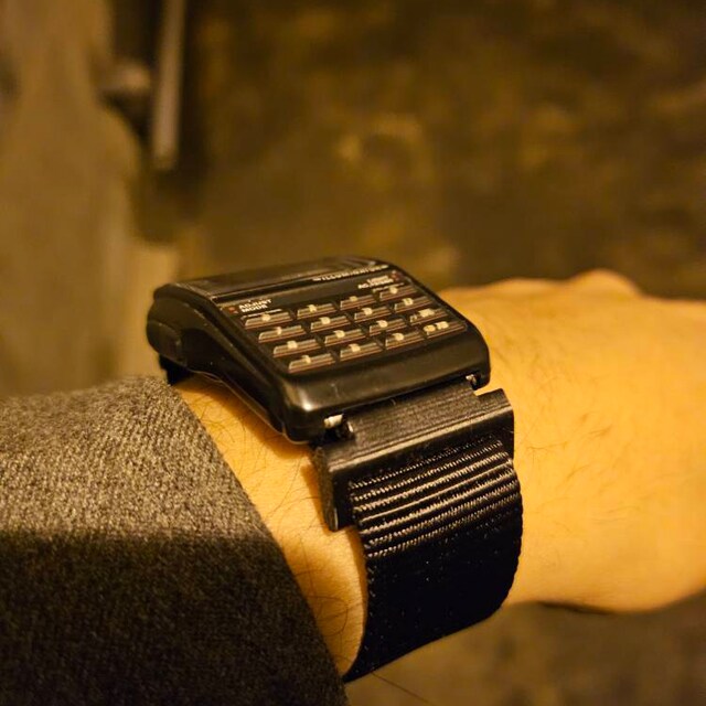 Casio calculator watch nato strap deals