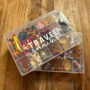 Personalised Travel Snacks Box, Plane Snacks, Road Trip Snacks