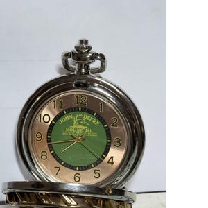 John Deere Franklin Mint Pocket Watch Model D Tractor Lmt Ed, New