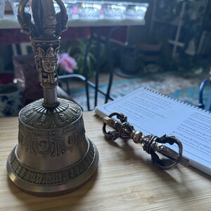 High Quality, Pure Bronze Bell and Dorje, Vajra, Ritual Tools of