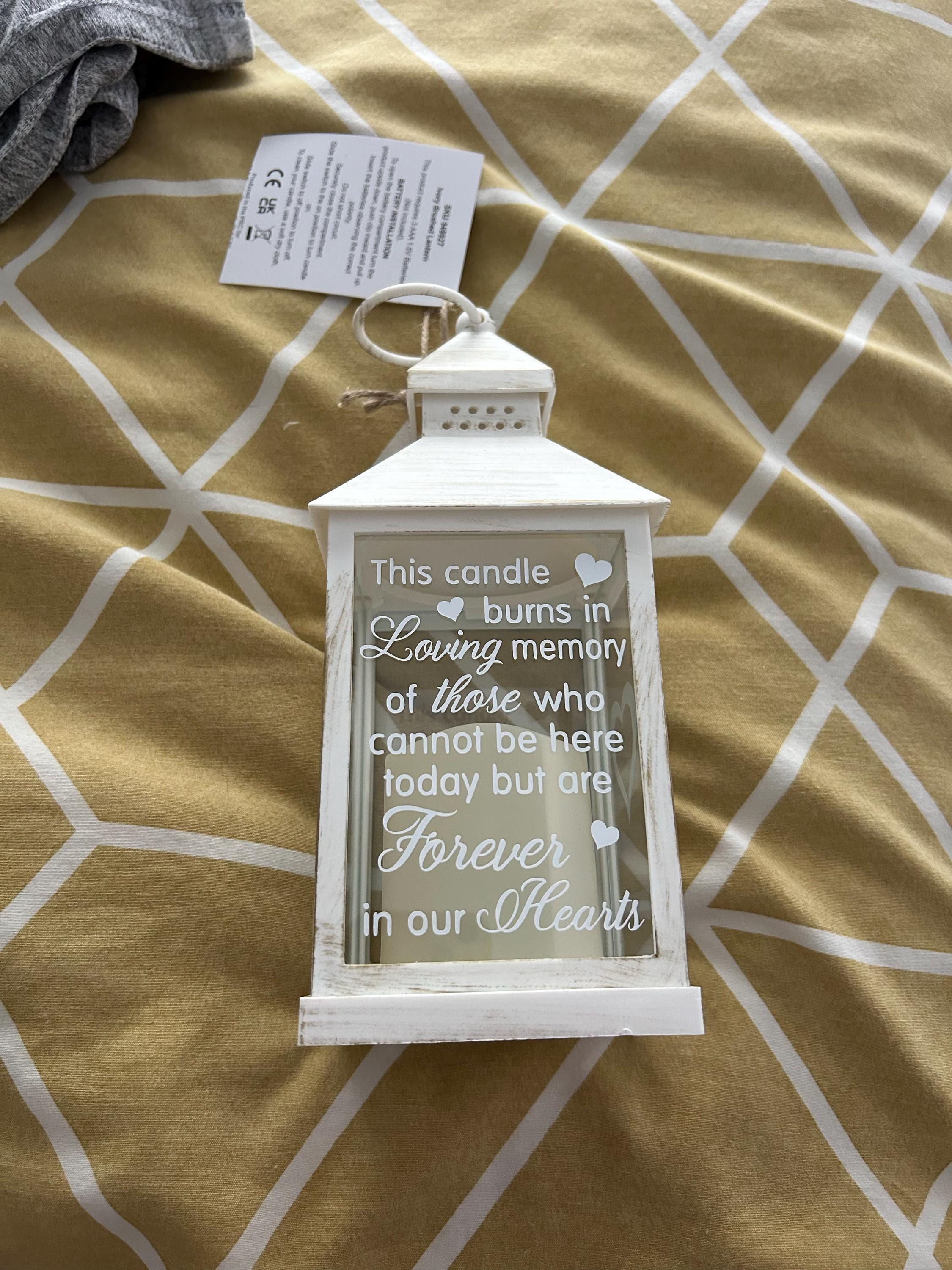 This candle burns in loving memory of those who cannot be here today but are forever in our hearts Memorial Lantern, LED Wedding Lantern
