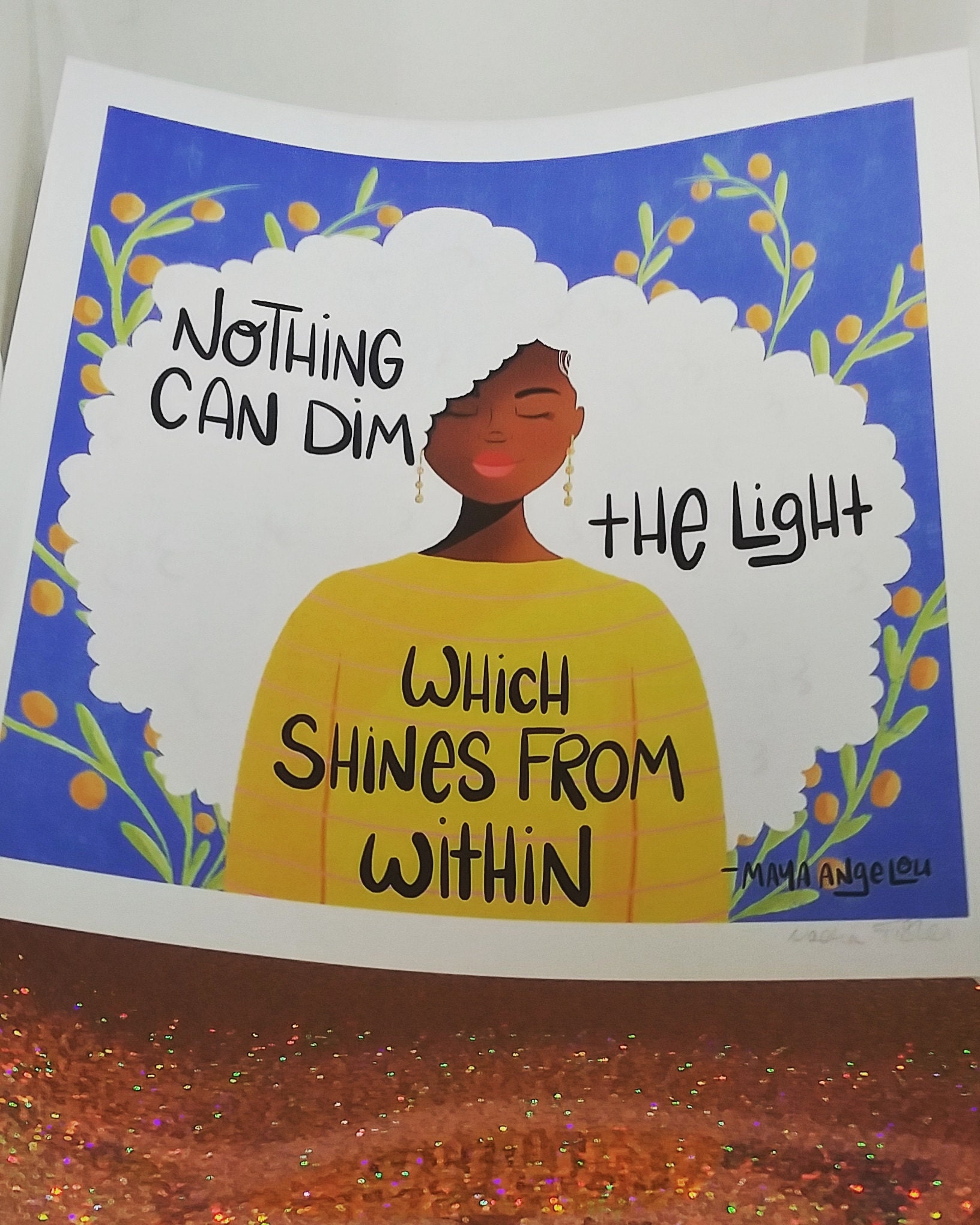 Nothing Can Dim the Light Which Shines From Within Print | Etsy UK