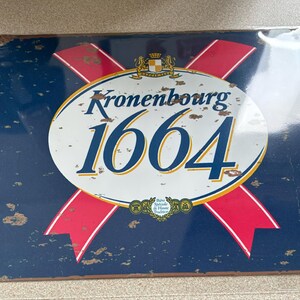 Kronenbourg 木製ビール看板 Kronenbourg 1664 Beer Drink - Metal Sign Metal Plaque Wall Art