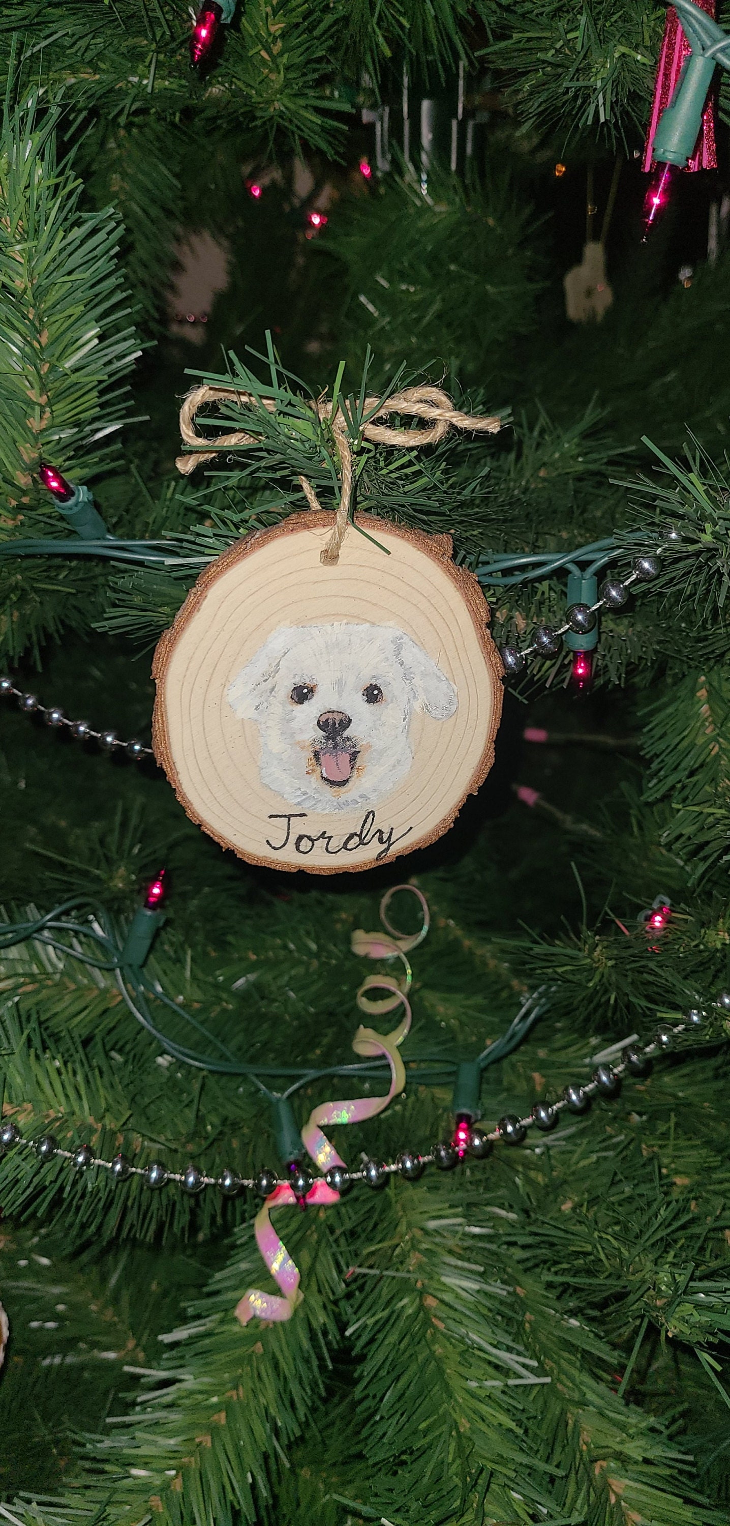 Custom Pet Portrait Ornaments, hand painted pet ornament, personalized pet memorial, pet lovers gift, custom dog portrait