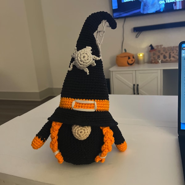 Gnome Ghost,gnome Candy Corn,witch With a Broom,black Witch and Green ...