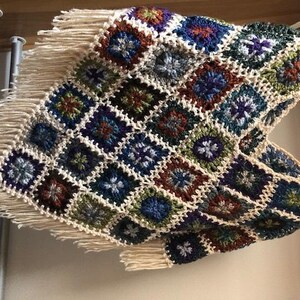 Esther's Poncho, Crochet Pattern, Granny Square, Swim Cover (PDF