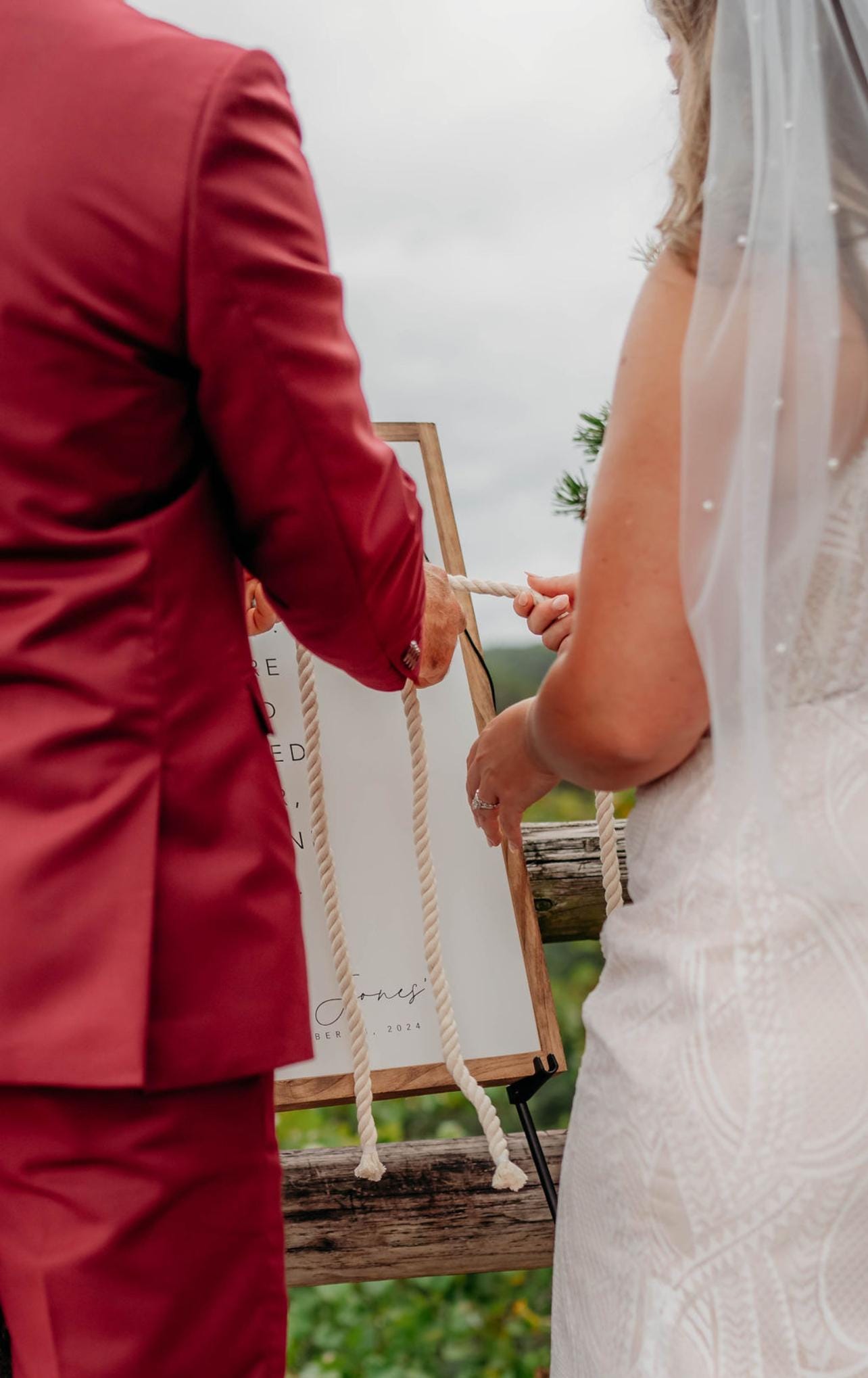 Matthew 19:6 They Are No Longer Two A Cord Of Three Strands Is Not Easily Broken Established Framed Wood Sign Wedding Unity Ceremony Gift