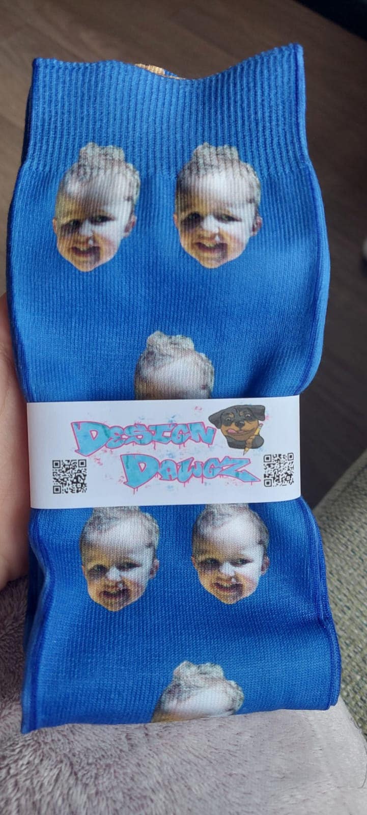 Photo Socks Custom Designs Personalised | Birthday, Valentines Christmas Anniversary Occasion Day | Kids & Adult Sizes