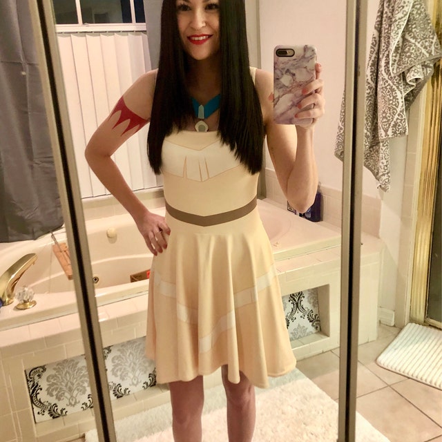 Pocahontas Costume Skater Dress Made to Order Etsy