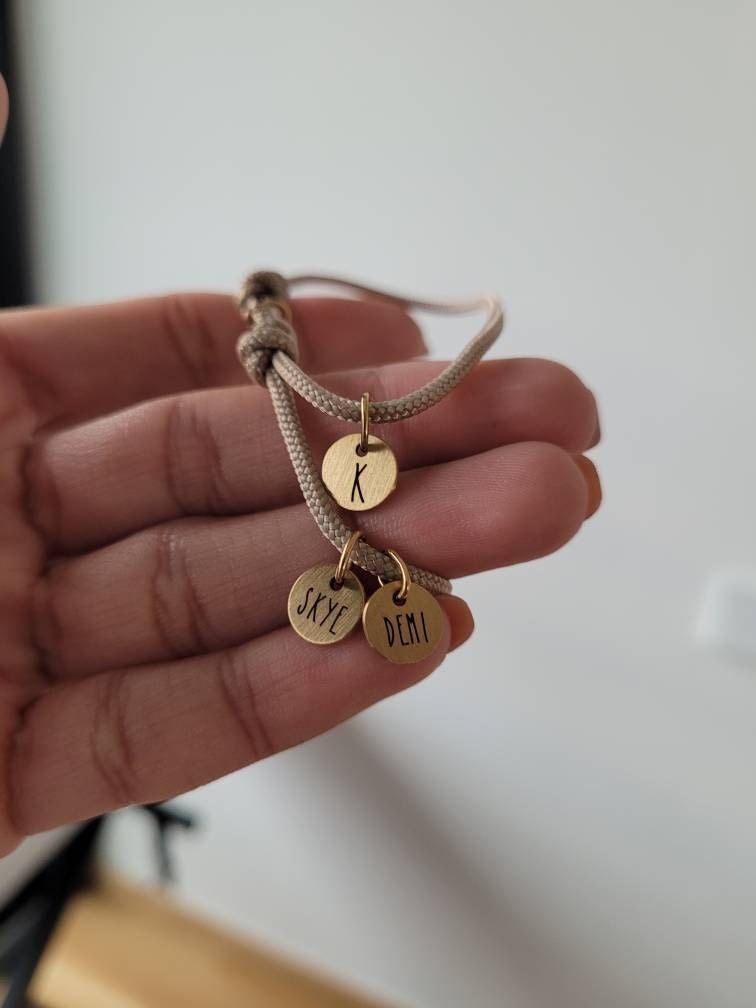 Personalized sailing rope bracelet - name bracelet - friendship bracelet - surfer bracelet - partner bracelet - stainless steel bracelet with engraving - A195
