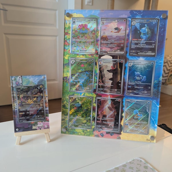 Pokémon 151 Starter Evolution Set Pokémon Card Display Frame Case ...