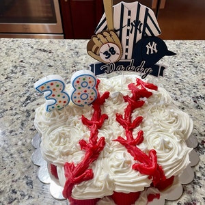Baseball Cake Topper Baseball Birthday Party Yankees Cake 