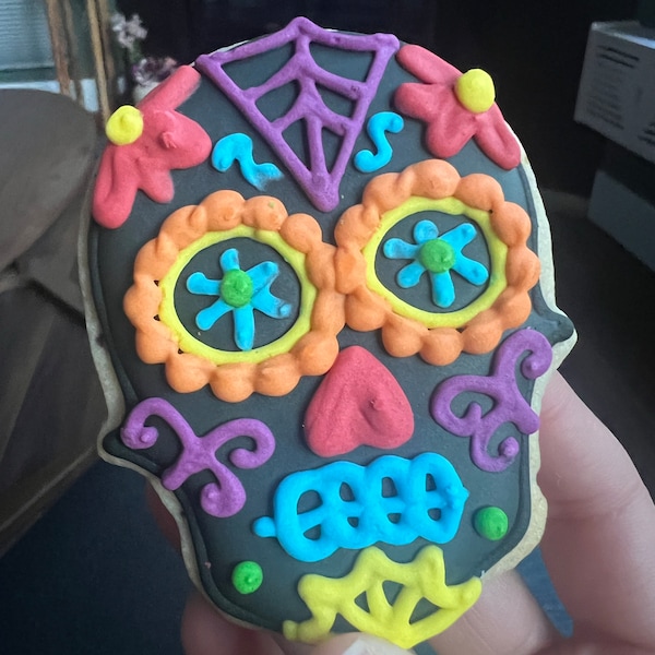 Day of the Dead Sugar Skull Cookies (dia De Los Muertos) - Etsy