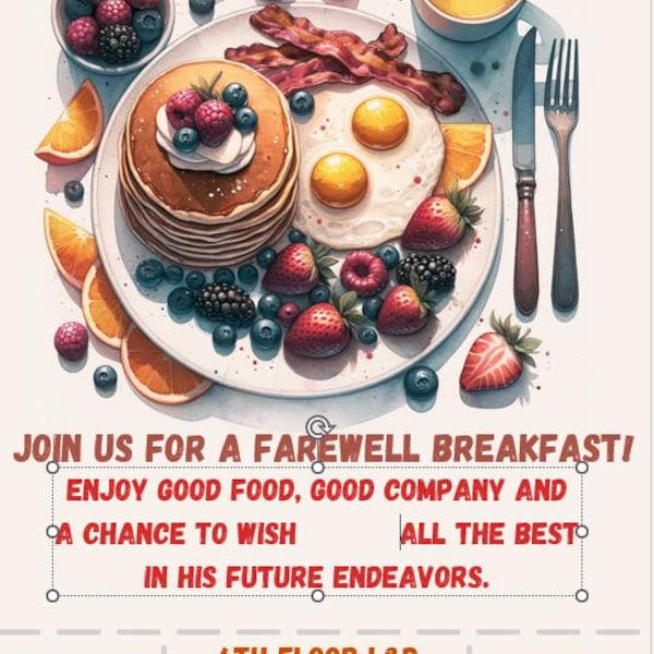 Employee Appreciation Breakfast Invitation, Editable Printable (thank ...