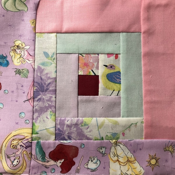 Tiny Log Cabin FPP Quilt Block PDF Pattern || Five Size Options ...