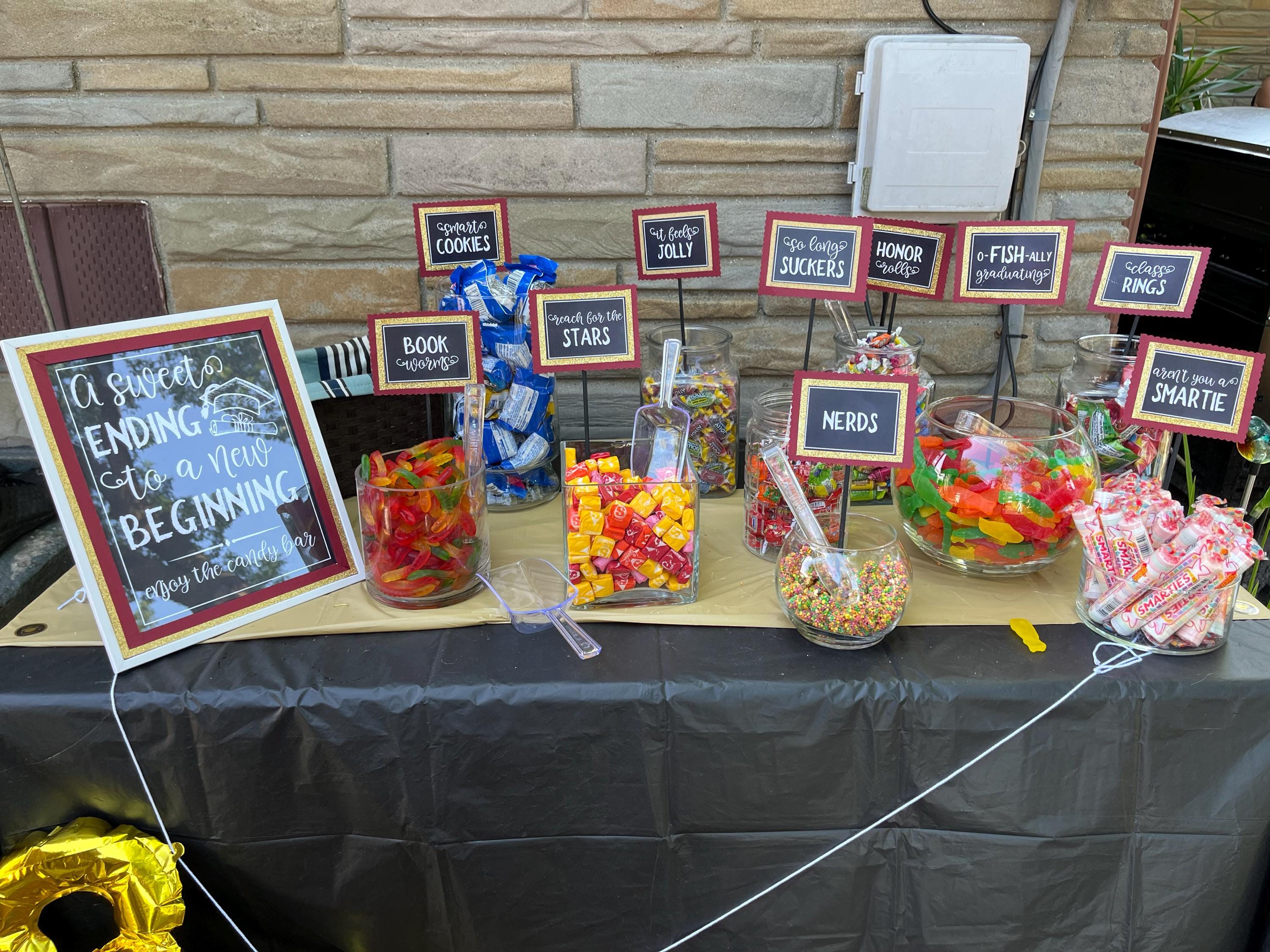 Graduation Candy Bar Labels Sign Buffet PRINTABLE