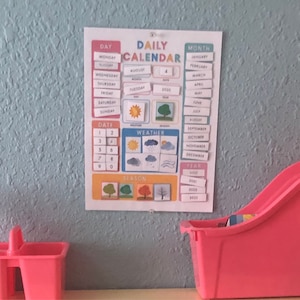 Child Calendar Printable Montessori Preschool Classroom | Etsy