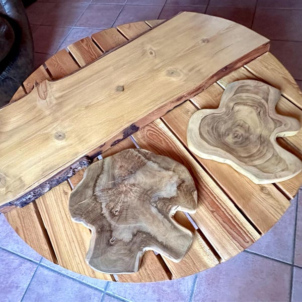 Eiche Echtholz Baumkanten Brett mit Rinde für Dein DIY Projekt ...