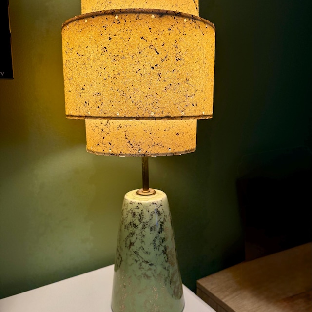 Vintage Mid Century Style Fiberglass Lamp Shade Modern Atomic