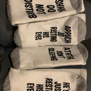 Shhh Do Not Disturb the RACE is On Printed SOCKS Mens Fathers Day ...