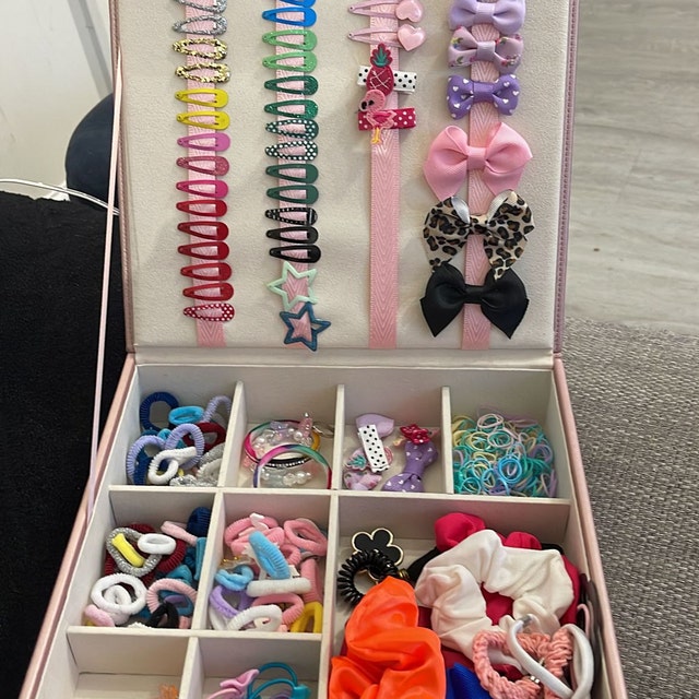 WOXINDA Hair Tie Organizer Storage under 10 Little Girl Hair Ties