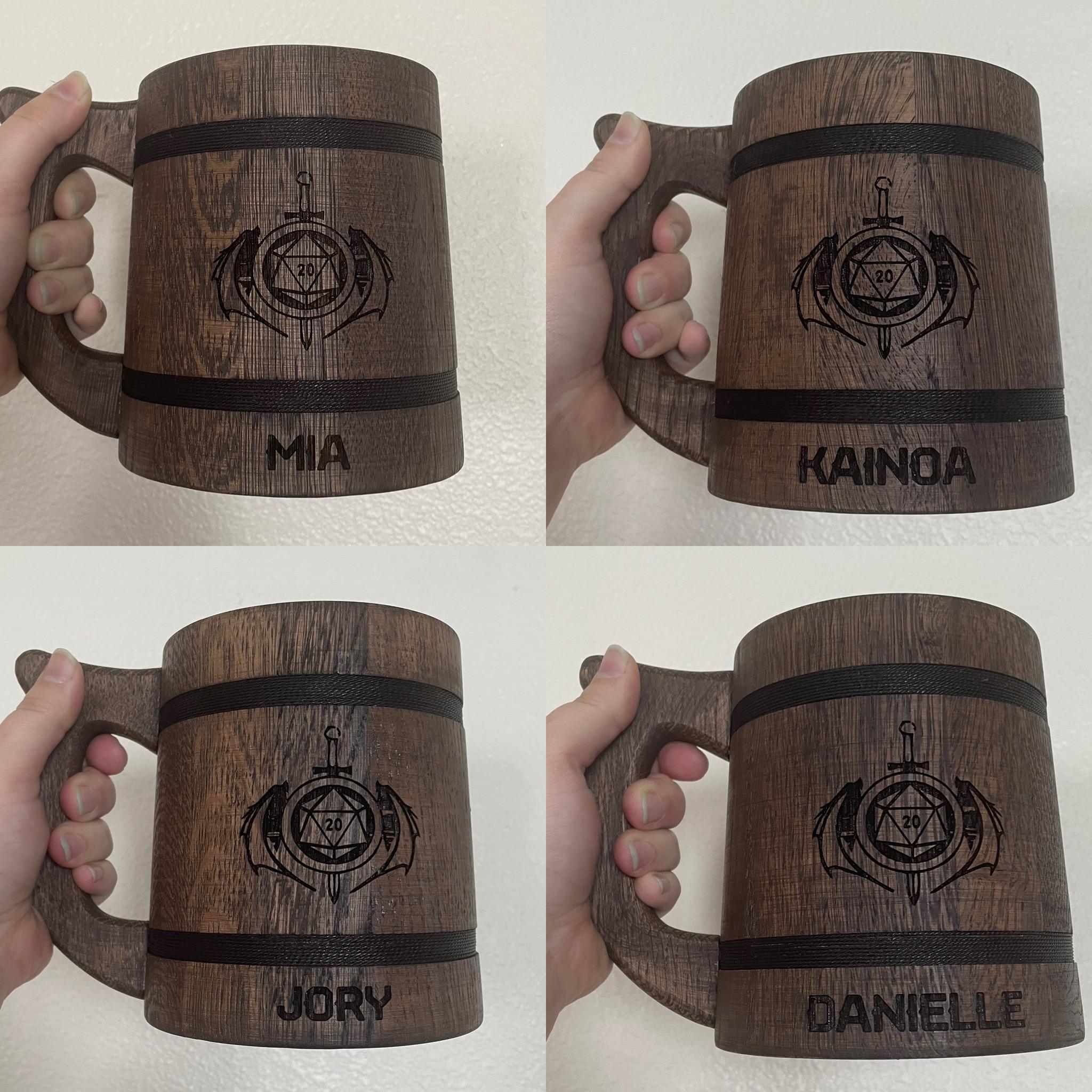 Personalized Groomsmen Beer Mug Custom Wooden Stein, Customizable Best Man Gift from Groom Engraved Wood Tankard, Wedding Gift for Father