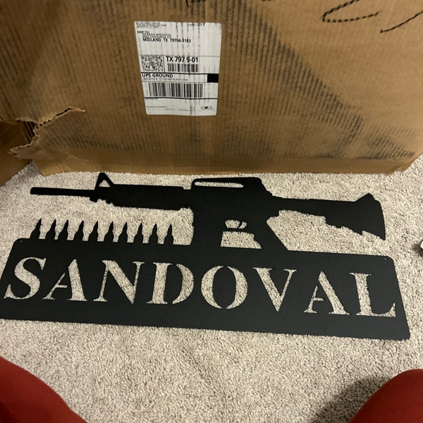AR-15 Custom Metal Sign,address Sign,gun Sign,name Sign,gift for Dad ...