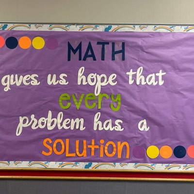 Math Bulletin Board Kit Back to School Bulletin Board Math Classroom ...