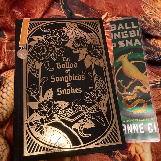 The Ballad of Songbirds and Snakes: Handmade Rebound Book, Gold