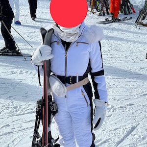 Womens Snowsuit White Womens Ski Suit Black Ski Suit Warm - Etsy