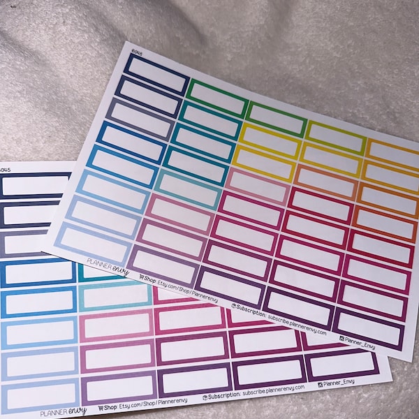 Blank Quarter Boxes Planner Stickers Erin Condren Life Planner (ECLP ...